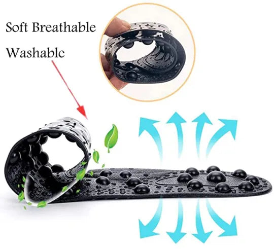Softsole™ Tourmaline távoli infravörös akupresszúrás lábmasszírozó a fájdalomcsillapításért Ortopédiai talpbetét